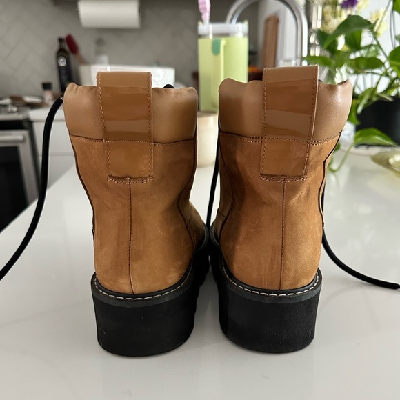 & Other Stories Tan Suede Chunky Sole Boots - Picture 3 of 5